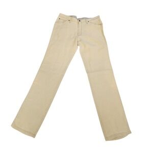 CORNELIANI ID Linen Flax 5-Button Beige Casual Pants Made Italy Sz 52 37 x 37